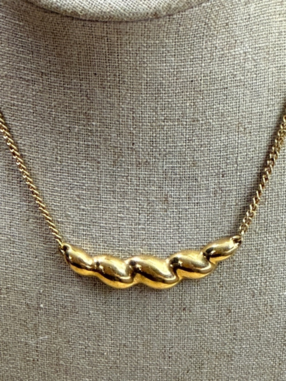 Monet Gold Twisted Wave Pendant Necklace - Women Jewelry - Picture 2 of 4